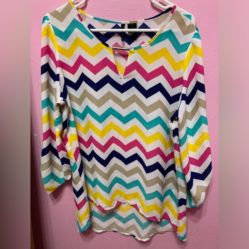 👚 New Directions Womens Blouse Size L 💖